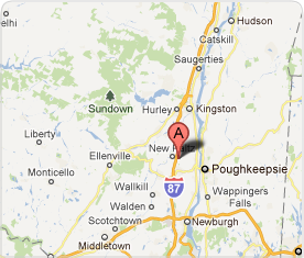 Map showing location of Lester Chiropractic in New Paltz.
